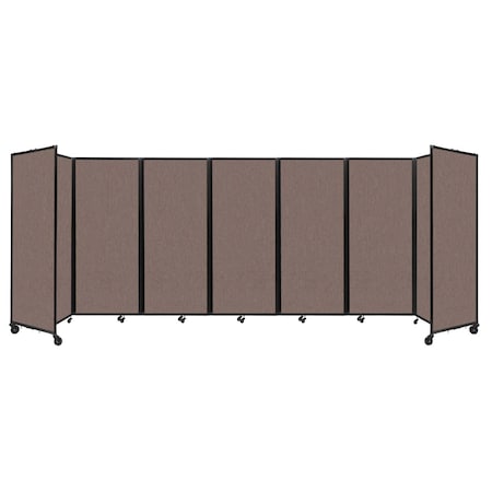 Versare Room Divider 360 Folding Portable Partition 19'6" x 6'10" Latte Fabric 1182713